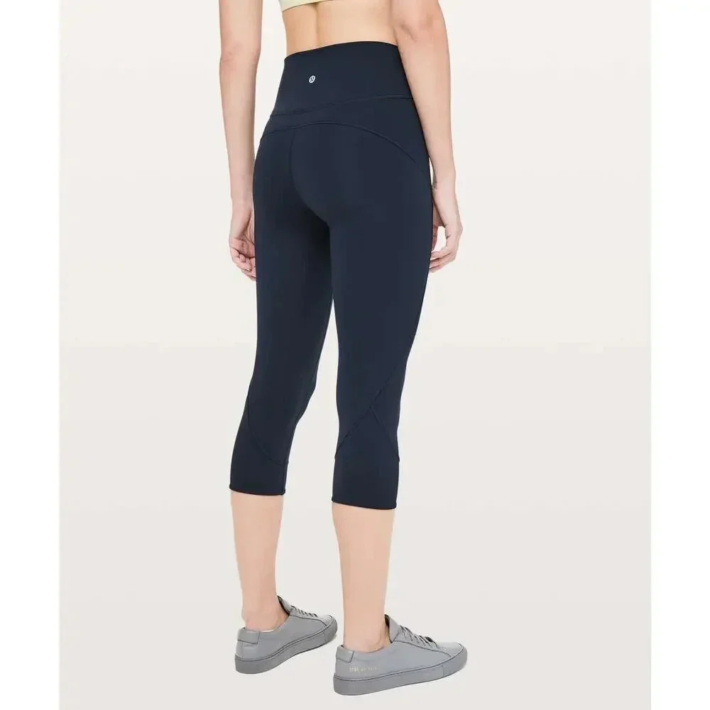 Lululemon In Movement Crop Everlux True Navy Size 12